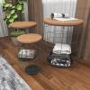 imageDeco 79 42537 Set of 3 Magnificent Metal Wood Baskets 18quot20quot23quotH Brown