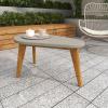 imageDeco 79 77411 End Sofa Small Side AntiRust and Waterproof Indoor Snack Modern Resin Outdoor Accent Table 45quot x 26quot x 18quot GreyGrey