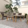 imageDeco 79 77411 End Sofa Small Side AntiRust and Waterproof Indoor Snack Modern Resin Outdoor Accent Table 45quot x 26quot x 18quot GreyGrey