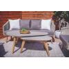 imageDeco 79 77411 End Sofa Small Side AntiRust and Waterproof Indoor Snack Modern Resin Outdoor Accent Table 45quot x 26quot x 18quot GreyGrey