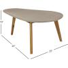 imageDeco 79 77411 End Sofa Small Side AntiRust and Waterproof Indoor Snack Modern Resin Outdoor Accent Table 45quot x 26quot x 18quot GreyGrey