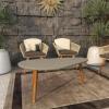 imageDeco 79 77411 End Sofa Small Side AntiRust and Waterproof Indoor Snack Modern Resin Outdoor Accent Table 45quot x 26quot x 18quot GreyGrey