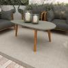 imageDeco 79 77411 End Sofa Small Side AntiRust and Waterproof Indoor Snack Modern Resin Outdoor Accent Table 45quot x 26quot x 18quot GreyGrey