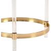 imageDeco 79 Acrylic Plastic Side End Accent Table End Table with Mirrored Top and Acrylic Legs Side Table 19quot x 19quot x 23quot GoldGold