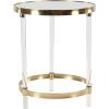 imageDeco 79 Acrylic Plastic Side End Accent Table End Table with Mirrored Top and Acrylic Legs Side Table 19quot x 19quot x 23quot GoldGold