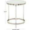 imageDeco 79 Acrylic Plastic Side End Accent Table End Table with Mirrored Top and Acrylic Legs Side Table 19quot x 19quot x 23quot GoldSilver