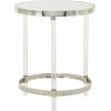 imageDeco 79 Acrylic Plastic Side End Accent Table End Table with Mirrored Top and Acrylic Legs Side Table 19quot x 19quot x 23quot GoldSilver