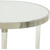 imageDeco 79 Acrylic Plastic Side End Accent Table End Table with Mirrored Top and Acrylic Legs Side Table 19quot x 19quot x 23quot GoldSilver