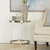 imageDeco 79 Acrylic Plastic Side End Accent Table End Table with Mirrored Top and Acrylic Legs Side Table 19quot x 19quot x 23quot GoldSilver