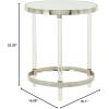 imageDeco 79 Acrylic Plastic Side End Accent Table End Table with Mirrored Top and Acrylic Legs Side Table 19quot x 19quot x 23quot GoldSilver