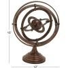 imageDeco 79 Aluminum Armillary Globe with Marble Base 14quot x 12quot x 18quot SilverCopper