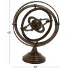 imageDeco 79 Aluminum Armillary Globe with Marble Base 14quot x 12quot x 18quot SilverCopper