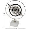 imageDeco 79 Aluminum Armillary Globe with Marble Base 14quot x 12quot x 18quot SilverSilver
