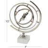 imageDeco 79 Aluminum Armillary Globe with Marble Base 14quot x 12quot x 18quot SilverSilver