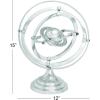 imageDeco 79 Aluminum Armillary Globe with Marble Base 14quot x 12quot x 18quot SilverSilver