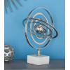 imageDeco 79 Aluminum Armillary Globe with Marble Base 14quot x 12quot x 18quot SilverSilver