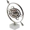 imageDeco 79 Aluminum Armillary Globe with Marble Base 14quot x 12quot x 18quot SilverSilverWhite