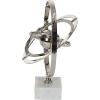 imageDeco 79 Aluminum Armillary Globe with Marble Base 14quot x 12quot x 18quot SilverSilverWhite