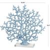 imageDeco 79 Aluminum Metal Coral Decorative Sculpture Home Decor Statue Accent Figurine 19quot x 3quot x 21quot SilverBlue