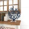 imageDeco 79 Aluminum Metal Coral Decorative Sculpture Home Decor Statue Accent Figurine 19quot x 3quot x 21quot SilverBlue
