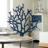 imageDeco 79 Aluminum Metal Coral Decorative Sculpture Home Decor Statue Accent Figurine 19quot x 3quot x 21quot SilverBlue