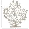 imageDeco 79 Aluminum Metal Coral Decorative Sculpture Home Decor Statue Accent Figurine 19quot x 3quot x 21quot SilverSilver