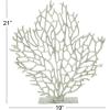 imageDeco 79 Aluminum Metal Coral Decorative Sculpture Home Decor Statue Accent Figurine 19quot x 3quot x 21quot SilverSilver