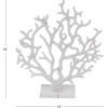 imageDeco 79 Aluminum Metal Coral Decorative Sculpture Home Decor Statue Accent Figurine 19quot x 3quot x 21quot SilverWhite