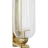imageDeco 79 Aluminum Metal Wall Sconce Single Candle 6quot x 8quot x 16quot GoldGold