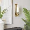 imageDeco 79 Aluminum Metal Wall Sconce Single Candle 6quot x 8quot x 16quot GoldGold