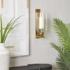 imageDeco 79 Aluminum Metal Wall Sconce Single Candle 6quot x 8quot x 16quot GoldGold