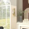 imageDeco 79 Aluminum Metal Wall Sconce Single Candle 6quot x 8quot x 16quot GoldGold