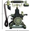 imageDeco 79 Brass Functioning Vintage Style Telephone with Line Cord 10quot x 6quot x 12quot Black10 x 6 x 12