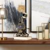 imageDeco 79 Brass Functioning Vintage Style Telephone with Line Cord 10quot x 6quot x 12quot Black8 x 8 x 15