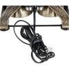 imageDeco 79 Brass Functioning Vintage Style Telephone with Line Cord 10quot x 6quot x 12quot Black8 x 8 x 15