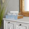 imageDeco 79 Canvas Decorative Box Faux Storage Book Book Shaped Boxes with Varying Coral and Shell Patterns Set of 3 Decorative Keepsake Boxes 12quot 9quot 6quotH Light BlueLight Blue