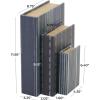imageDeco 79 Canvas Decorative Box Faux Storage Book Book Shaped Boxes with Varying Coral and Shell Patterns Set of 3 Decorative Keepsake Boxes 12quot 9quot 6quotH Light BlueBlue