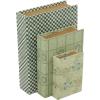 imageDeco 79 Canvas Decorative Box Faux Storage Book Book Shaped Boxes with Varying Coral and Shell Patterns Set of 3 Decorative Keepsake Boxes 12quot 9quot 6quotH Light BlueGreen