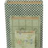 imageDeco 79 Canvas Decorative Box Faux Storage Book Book Shaped Boxes with Varying Coral and Shell Patterns Set of 3 Decorative Keepsake Boxes 12quot 9quot 6quotH Light BlueGreen