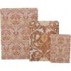 imageDeco 79 Canvas Decorative Box Faux Storage Book Book Shaped Boxes with Varying Coral and Shell Patterns Set of 3 Decorative Keepsake Boxes 12quot 9quot 6quotH Light BlueOrange