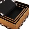 imageDeco 79 Canvas Decorative Box Faux Storage Book Book Shaped Boxes with Varying Coral and Shell Patterns Set of 3 Decorative Keepsake Boxes 12quot 9quot 6quotH Light BlueBlack