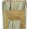 imageDeco 79 Canvas Decorative Box Faux Storage Book Book Shaped Boxes with Varying Coral and Shell Patterns Set of 3 Decorative Keepsake Boxes 12quot 9quot 6quotH Light BlueGreen