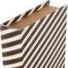imageDeco 79 Canvas Decorative Box Faux Storage Book Book Shaped Boxes with Varying Coral and Shell Patterns Set of 3 Decorative Keepsake Boxes 12quot 9quot 6quotH Light BlueBlack
