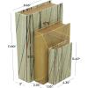 imageDeco 79 Canvas Decorative Box Faux Storage Book Book Shaped Boxes with Varying Coral and Shell Patterns Set of 3 Decorative Keepsake Boxes 12quot 9quot 6quotH Light BlueGreen