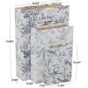 imageDeco 79 Canvas Decorative Box Faux Storage Book Book Shaped Boxes with Varying Coral and Shell Patterns Set of 3 Decorative Keepsake Boxes 12quot 9quot 6quotH Light BlueWhite