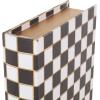 imageDeco 79 Canvas Decorative Box Faux Storage Book Book Shaped Boxes with Varying Coral and Shell Patterns Set of 3 Decorative Keepsake Boxes 12quot 9quot 6quotH Light BlueBlack