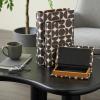 imageDeco 79 Canvas Decorative Box Faux Storage Book Book Shaped Boxes with Varying Coral and Shell Patterns Set of 3 Decorative Keepsake Boxes 12quot 9quot 6quotH Light BlueBlack