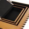 imageDeco 79 Canvas Decorative Box Faux Storage Book Book Shaped Boxes with Varying Coral and Shell Patterns Set of 3 Decorative Keepsake Boxes 12quot 9quot 6quotH Light BlueBlack