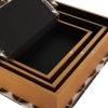 imageDeco 79 Canvas Decorative Box Faux Storage Book Book Shaped Boxes with Varying Coral and Shell Patterns Set of 3 Decorative Keepsake Boxes 12quot 9quot 6quotH Light BlueBlack