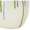imageDeco 79 Ceramic Abstract Decorative Vase Centerpiece Vases with Green and Blue Drip Design and Handle Flower Vases for Home Decoration 9quot x 8quot x 11quot White9 x 8 x 11